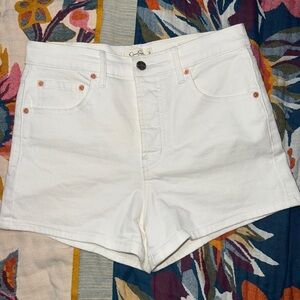 White Denim Shorts